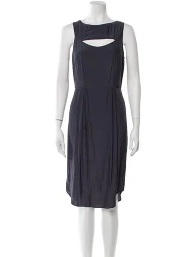 Pre-owned Ulla Johnson Bateau Neckline Knee-length Dress In Gray