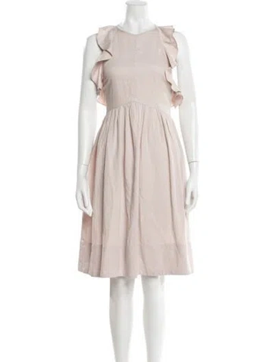 Pre-owned Ulla Johnson Bateau Neckline Knee-length Dress In Pink