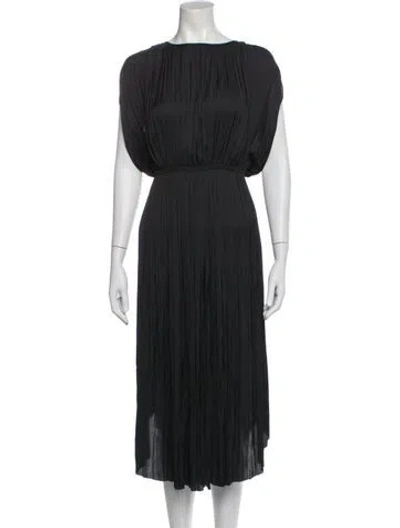 Pre-owned Ulla Johnson Bateau Neckline Long Dress In Multi