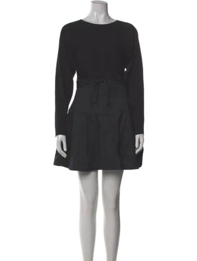 Pre-owned Ulla Johnson Bateau Neckline Mini Dress In Gray