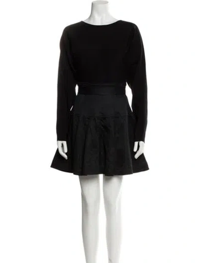 Pre-owned Ulla Johnson Bateau Neckline Mini Dress In Multi