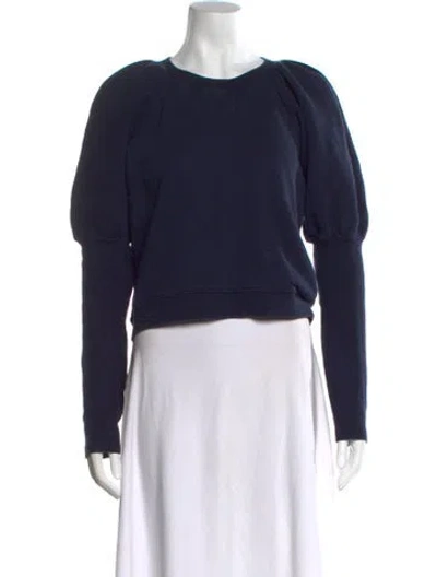 Pre-owned Ulla Johnson Bateau Neckline Sweater In Blue