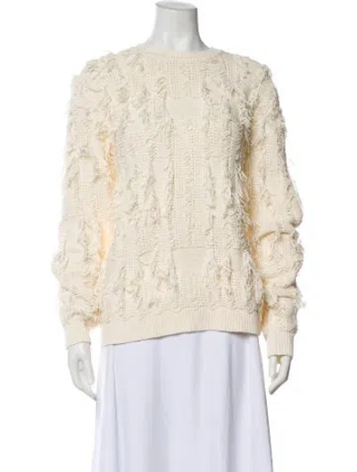 Pre-owned Ulla Johnson Bateau Neckline Sweater In Neutral