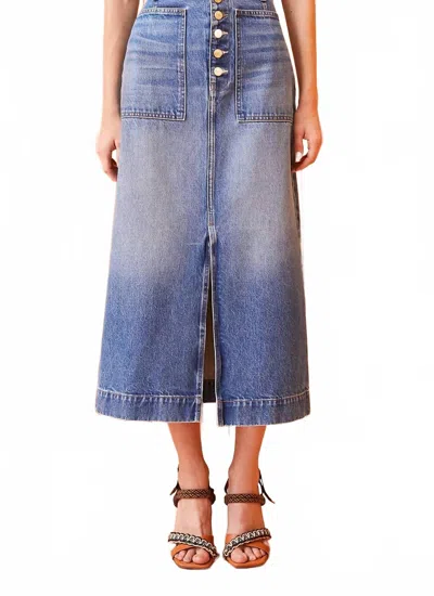 Ulla Johnson Bea Denim Skirt In Blue