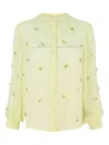 Ulla Johnson Bea Embroidered Shirt In Green