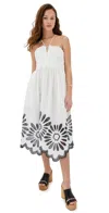 Ulla Johnson Beatrice Broderie-anglaise Midi Dress In Porcelain