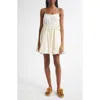 Ulla Johnson Beatriz Dot Jacquard Cotton Dress In Pristine