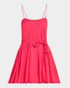 Ulla Johnson Beatriz Lace-trim A-line Mini Dress In Cosmos