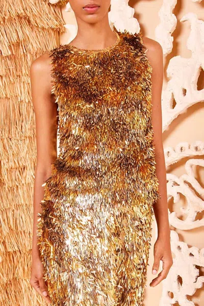 Ulla Johnson Beatriz Top In Gilt In Gold