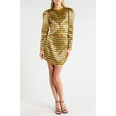Ulla Johnson Belle Collarless Jacket In Green