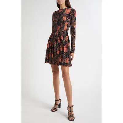 Ulla Johnson Bendetta Floral Print Long Sleeve Minidress In Multi