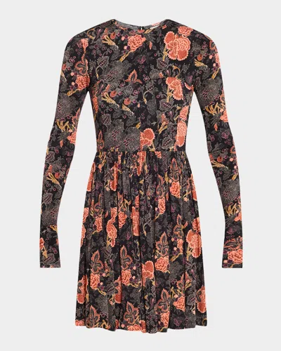 Ulla Johnson Bendetta Jersey Long-sleeve Mini Dress In Neutral