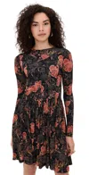 Ulla Johnson Bendetta Jersey Long Sleeve Mini Dress Night Lily In Black