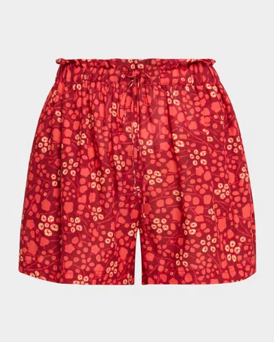 Ulla Johnson Bijou Shorts In Red