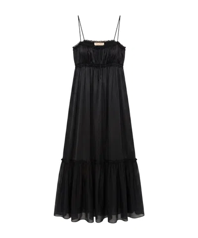 Ulla Johnson Black Empire Waist Midi Gown