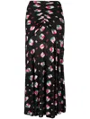 ULLA JOHNSON BLACK NADIRA NOCTURNE-PRINT MAXI SKIRT