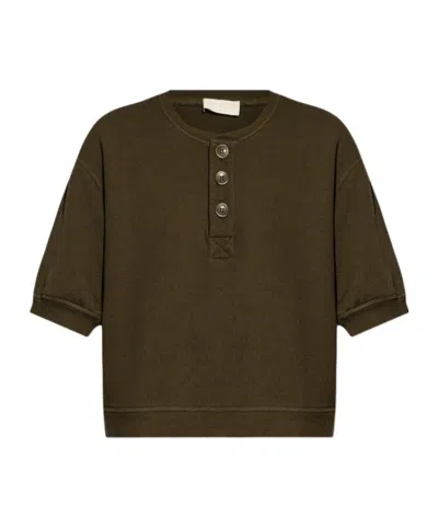 Ulla Johnson Blake Cotton Sweatshirt In Green