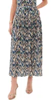 Ulla Johnson Blanche Pull On Midi Skirt Riverslate In Multi