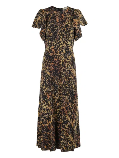 ULLA JOHNSON BLITHE ANIMAL-PRINT DRESS