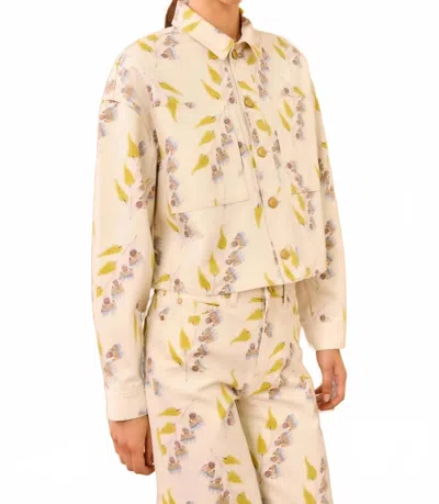 Ulla Johnson Bobbi Cropped Jacket In Infinite Flower In Neutral