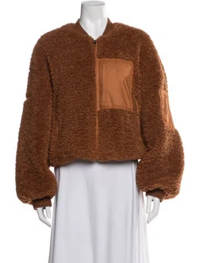 Pre-owned Ulla Johnson Bomber Jacket In Brown