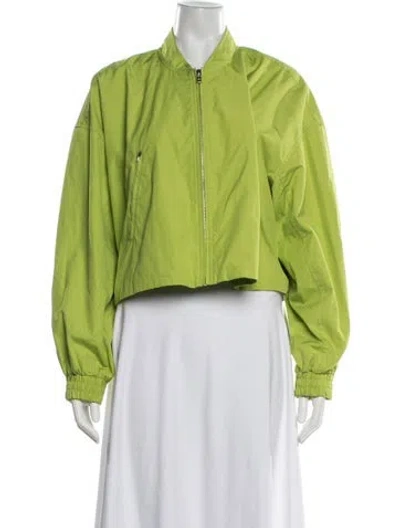 Pre-owned Ulla Johnson Bomber Jacket In Green