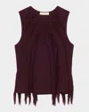 Ulla Johnson Bonnie Sleeveless Fringe Knit Top