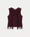 Ulla Johnson Bonnie Sleeveless Fringe Knit Top