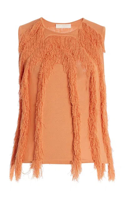 Ulla Johnson Bonnie Sleeveless Knit Top In Orange