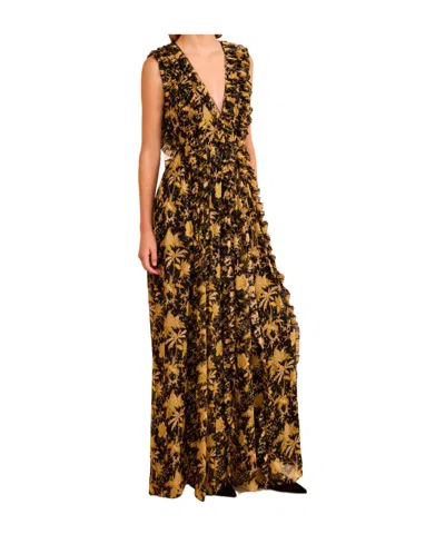 Ulla Johnson Botanical Print Sleeveless Maxi Dress In Multi