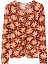 Ulla Johnson Braid-detailing Floral-print Jersey In Brown