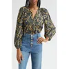 Ulla Johnson Brea Floral Top In Green