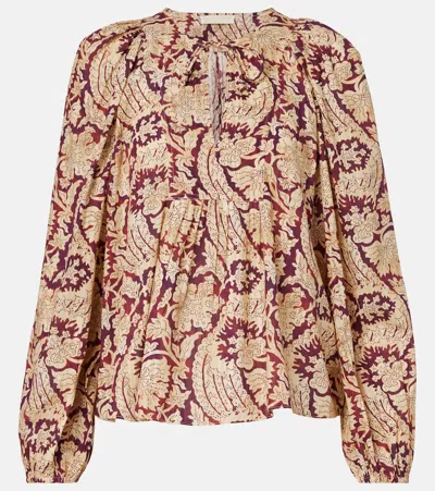 Ulla Johnson Brea Printed Cotton-blend Blouse