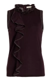 Ulla Johnson Brea Ruffled Wool Knit Top In Brown