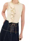 Ulla Johnson Brea Sleeveless Top In Pearl In Neutral