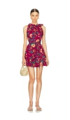 Ulla Johnson Brienne Floral Cotton Minidress In Wine