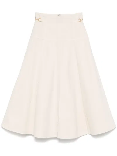 Ulla Johnson Brigette Midi Skirt In Neutrals