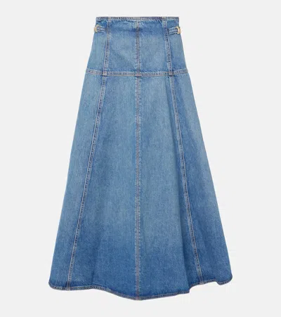 ULLA JOHNSON BRIGETTE PLEATED MIDI SKIRT