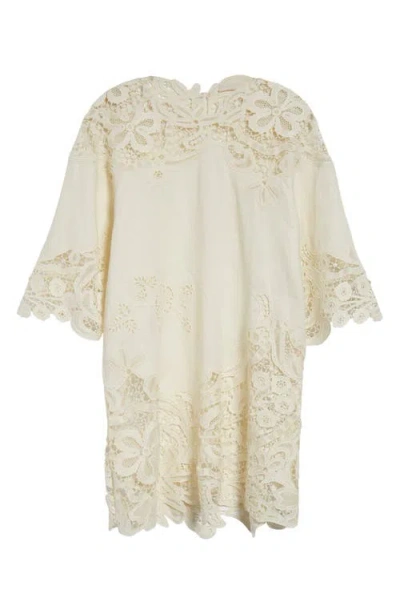 Ulla Johnson Brinna Lace Trim Linen Top In Pristine