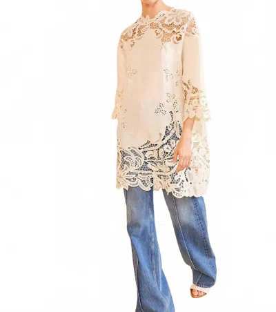 Ulla Johnson Brinna Tunic Top In Pristine In Multi