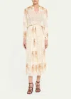 Ulla Johnson Brion Pleated Skirt In Alabaster In Brown