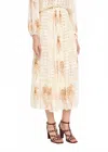 Ulla Johnson Brion Pleated Floral Silk Lace Midi Skirt In Neutral
