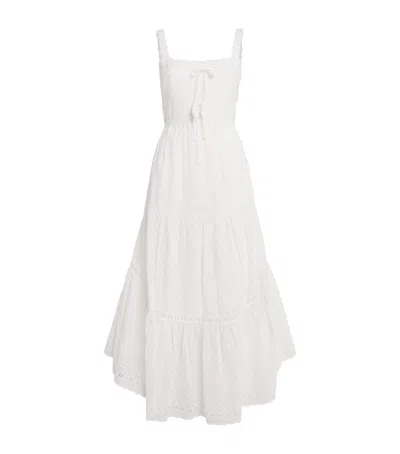 Ulla Johnson Broderie Anglaise Constance Maxi Dress In White