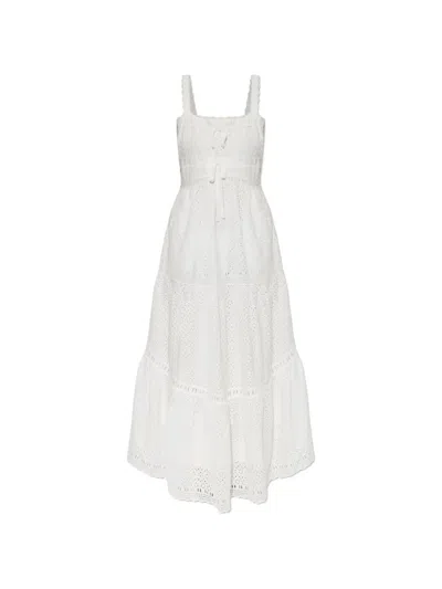 Ulla Johnson Broderie-anglaise Tiered Maxi Dress In White