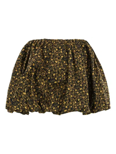Ulla Johnson Bubble-effect Printed Mini Skirt In Brown