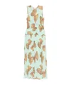 Ulla Johnson Kamaria Maxi Dress With Butterfly Print In Multi