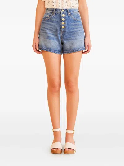 ULLA JOHNSON BUTTON-FLY DENIM SHORT SHORTS