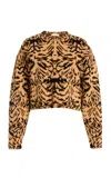 Ulla Johnson Cade Jacquard Knit Pullover In Animal