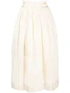 Ulla Johnson Cadena Lace-insert Midi Skirt In White