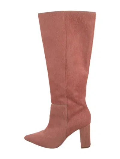 Pre-owned Ulla Johnson Calf Hair Boots In Pink